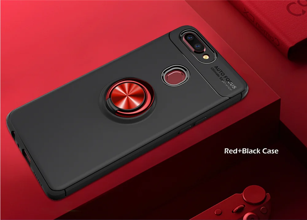Voppton для OPPO A7 AX7 чехол Автомобильный держатель Стенд Магнитный кронштейн палец кольцо мягкое силиконовое покрытие чехол для OPPO A5S AX5S противоударный