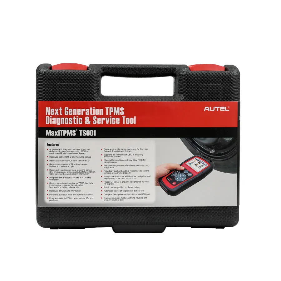 Autel TS601 TPMS Relearn Reset инструмент диагностический сканирующий инструмент для проверки и программирования сенсоров TPMS на 315 МГц и 433 МГц