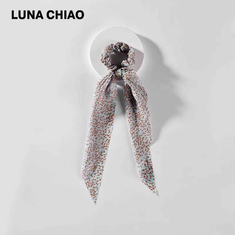 Женские тканевые банданы для хвоста LUNA CHIAO модные аксессуары волос с цветочным
