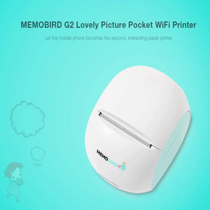 Международное издание MEMOBIRD G2 Портативный термопринтер WiFi 58 мм карман для телефона Беспроводной соединения принтеры