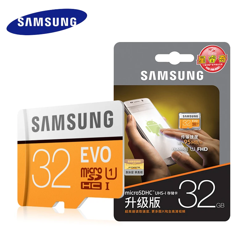 SAMSUNG популярный Micro SD карта, карта памяти Micro SD 32 Гб 64 Гб 128 ГБ SDHC/SDXC высокая скорость карты памяти EVO объемом памяти 32 Гб или 64 ГБ, 128 ГБ C10 TF карты Модуль памяти Transflash карты