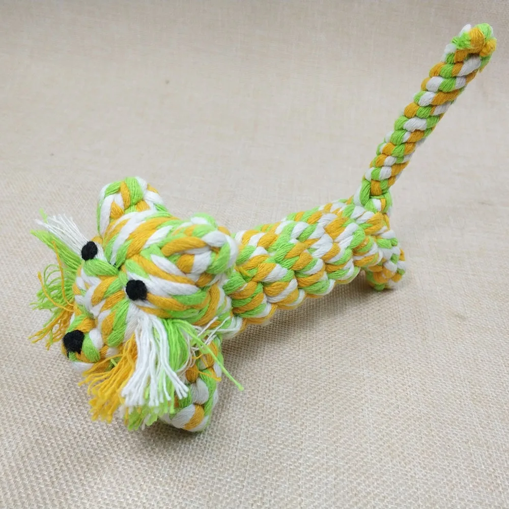 Cat Chew Toys Cotton Rope Plaited Mixed Color Small Tiger Shape Handmade Cats and Dogs Bite Toy Pet Products zabawki dla kota | Дом и сад