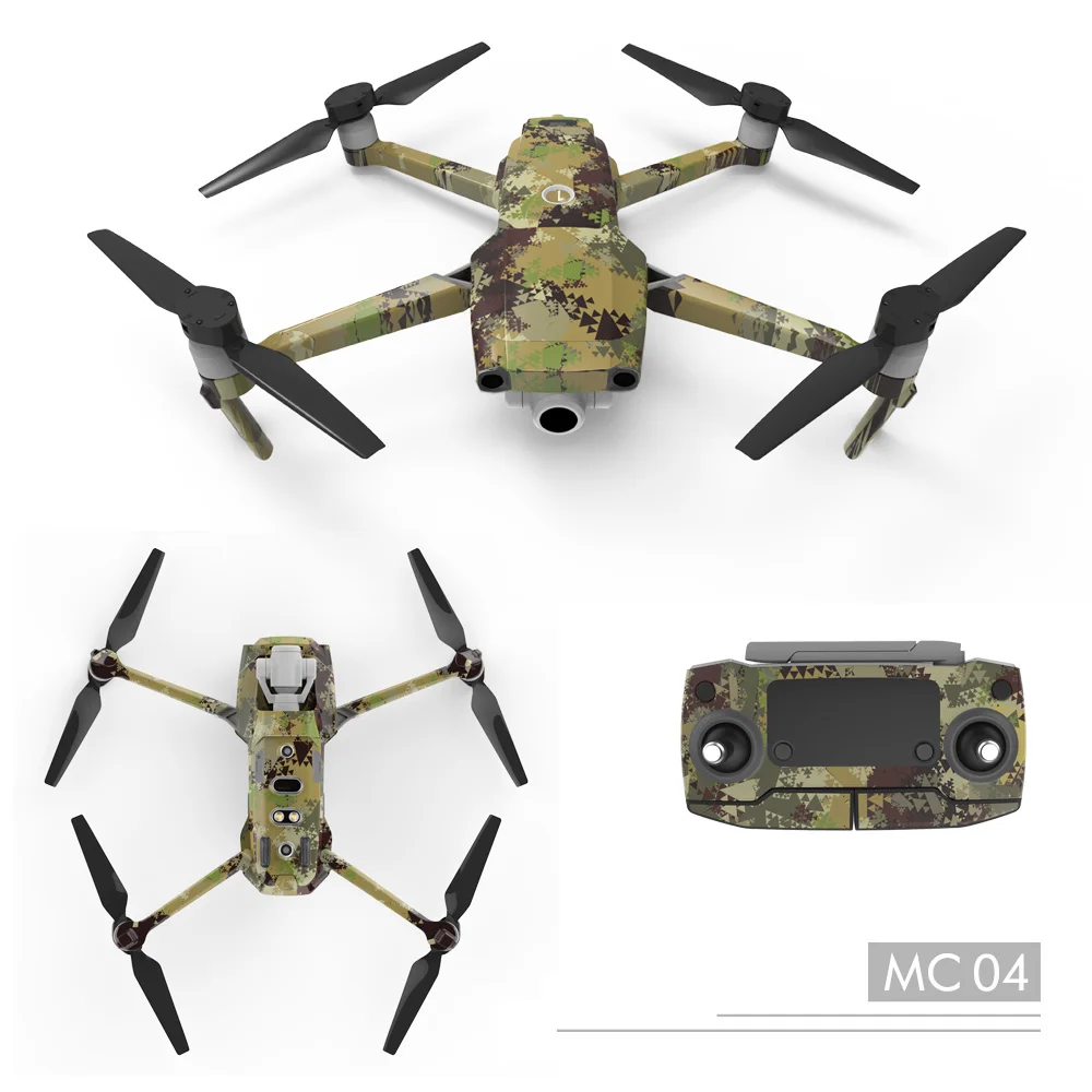 MC04 Камуфляжная наклейка для DJI Mavic 2 Pro& Zoom Drone 3D Водонепроницаемая наклейка для кожи Защитная крышка аксессуары для обновления - Цвет: MC04