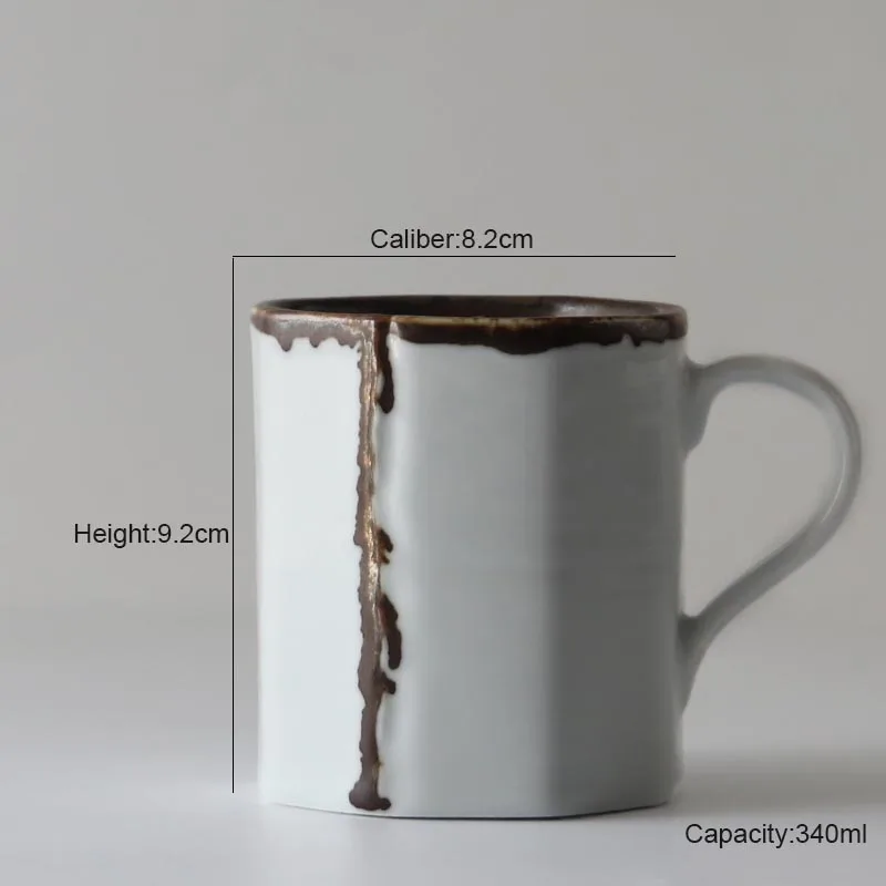 340 мл Цзиндэчжэнь керамическая грубая керамика кофейная чашка чашки для завтрака