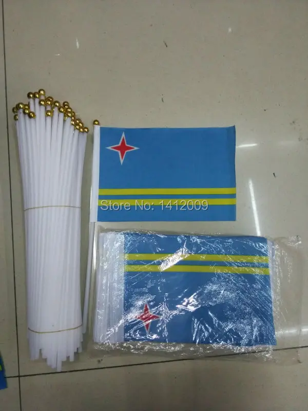 Free Shipping14*21cm Aruba National Flag Office/Activity/parade/Festival/Home Decoration New fashion | Дом и сад