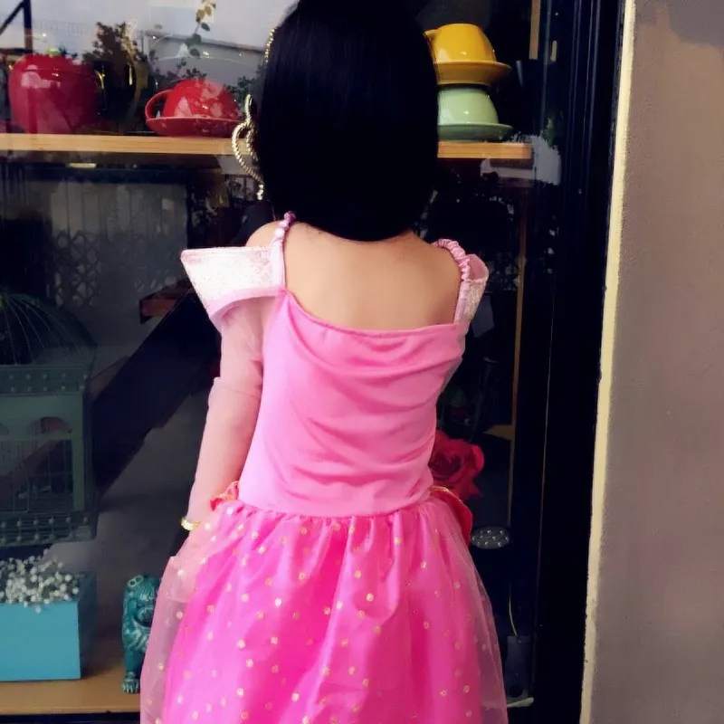 

New Kid Girl love Los Princess Cosplay Costume Baby Girl Sleeping Beauty Princess Dress Kids Fantasias Clothes