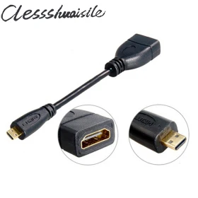 

(100pcs/lot) Micro HDMI male to HDMI female Adapter short Cable 10cm for XOOM Droid X