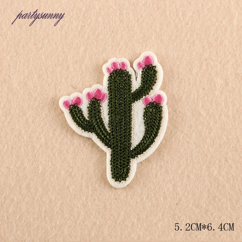 PF 9pcs/lot Cactus Coconut Trees Patches Sewing Embroidered Patch Stripes for Clothes Iron on Badges Costume Decorations TB078 | Дом и сад