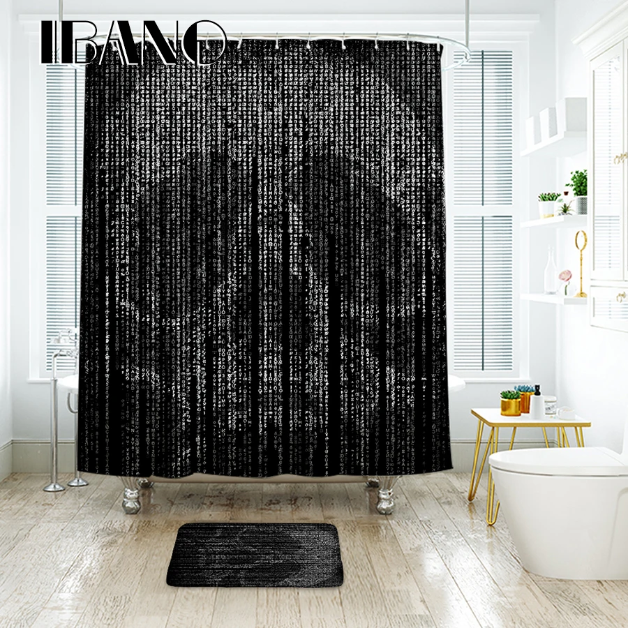 

IBANO Skull Shower Curtain Waterproof Polyester Fabric Bath Curtain For The Bathroom Decoration For The Halloween Wedding