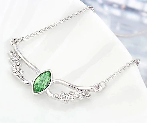 

Bijoux Femme Collier Crystals from Swarovski Wings Statement Necklace Women Wishing Choker Boho Jewelry Graduation Gift Kolye