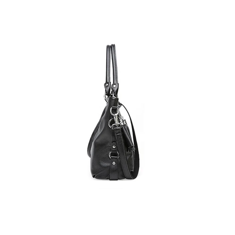 Genuine Leather Handbags For Women Fashion Simple Soft Tote Bags Black Solid Female Real Crossbody Bag Lady | Багаж и сумки