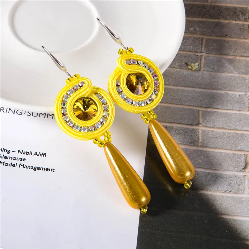 KPACTA этнические стильные кожаные серьги-подвески модные ювелирные изделия для