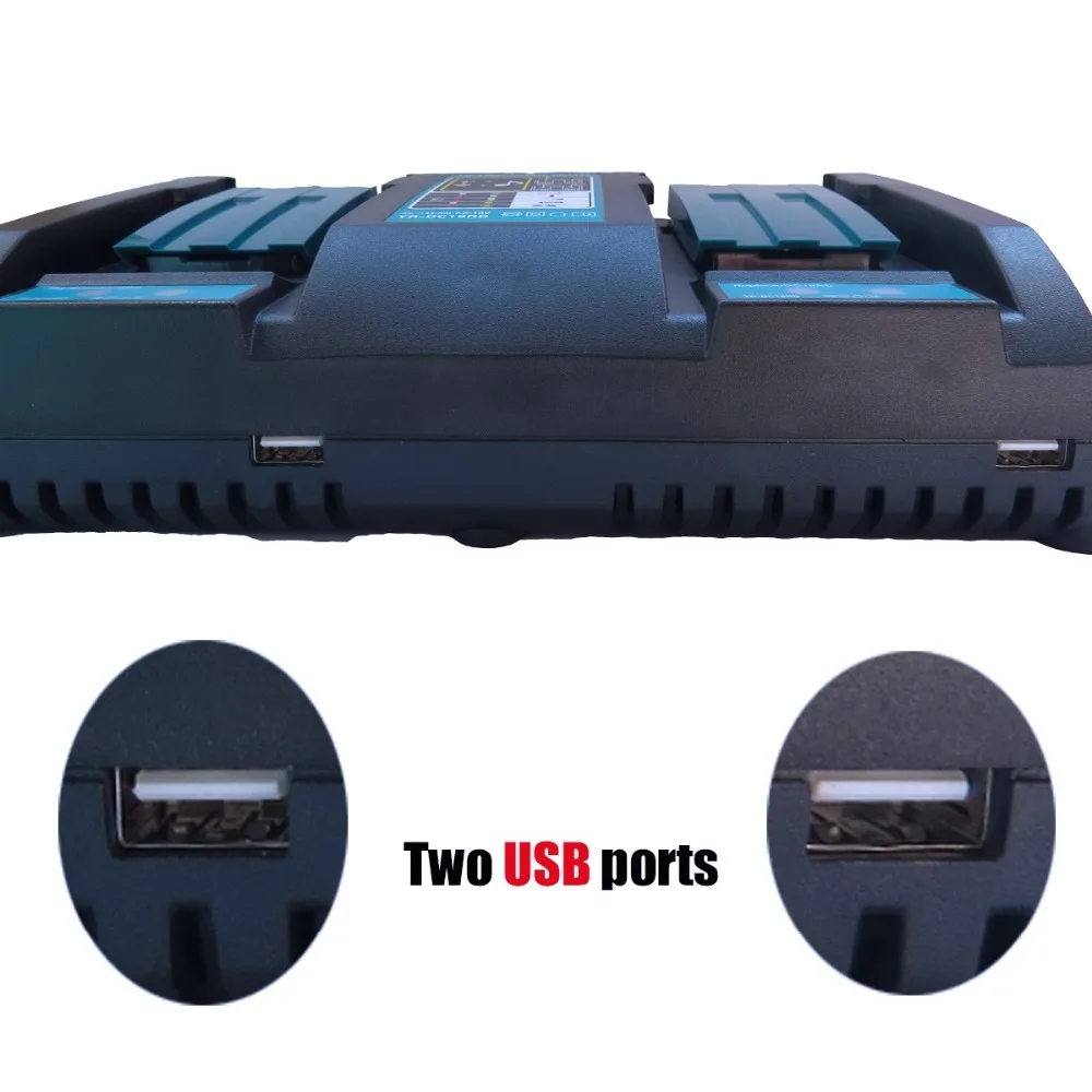 Li-ion Electric Power Tool Battery Double Charger Rapid Charging For Makita 14.4V 18V with USB Port | Электроника