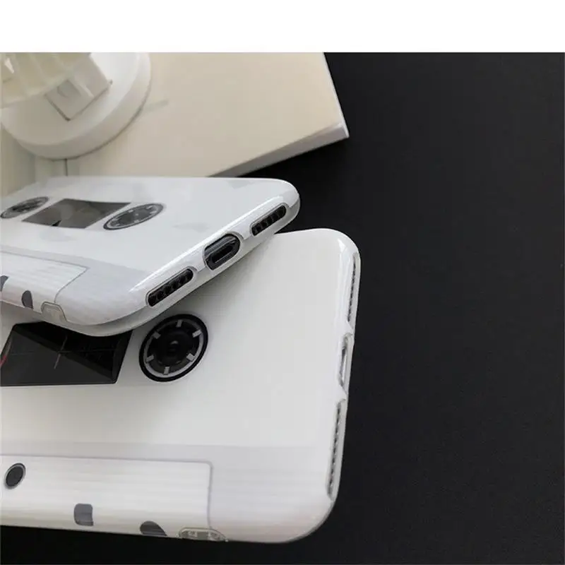 Креативный Мягкий ТПУ чехол для телефона IPhone X S Max XR 7 8 6 Plus белая лента милый iPhone 10