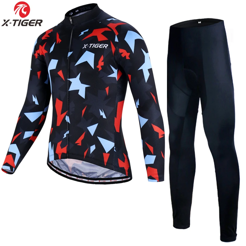 Jerseys and Pant Зимний комплект для велоспорта X-Tiger, Теплая Флисовая одежда для велоспорта, Ropa Ciclismo Invierno, одежда для горного велосипеда, зимняя одежда для велоспорта - Цвет: Jerseys and Pant