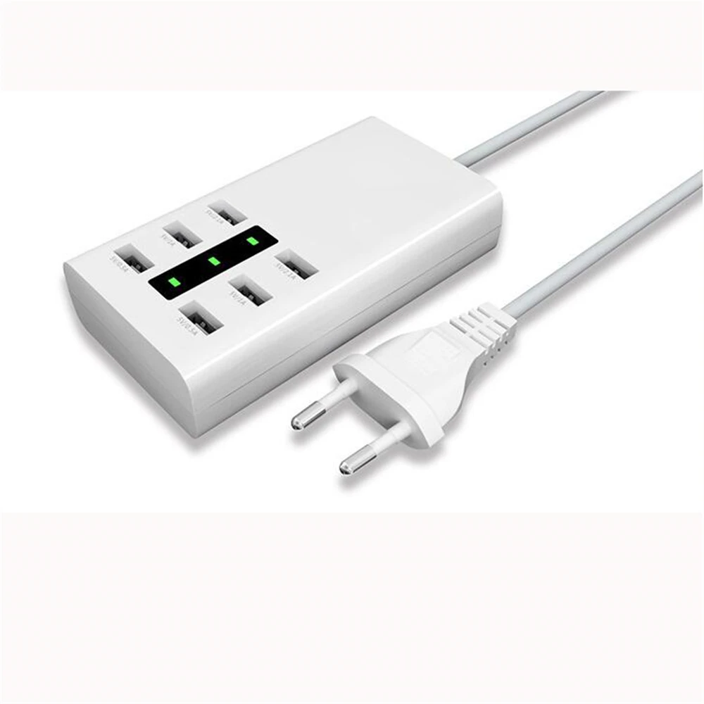 10 шт. 6 портов 7.2A USB адаптер питания для быстрой зарядки мобильного телефона