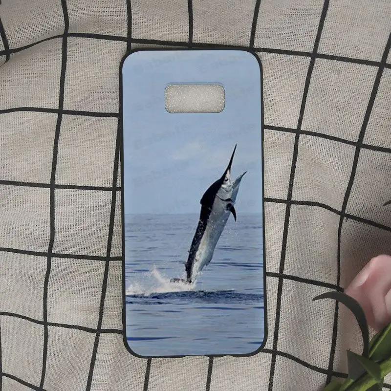 Чехол для телефона Babaite blue marlin fish jumping черный чехол из ТПУ Samsung Galaxy s10 s10plus s9 s8 plus s7