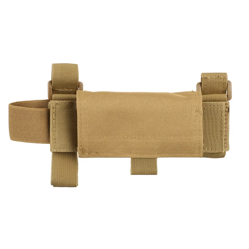 Molle Чехол тактический винтовка щека отдых Riser Pad картриджи держатель холщовый чехол круглый картридж сумка в виде ракушки приклад патроны - Цвет: Mud color