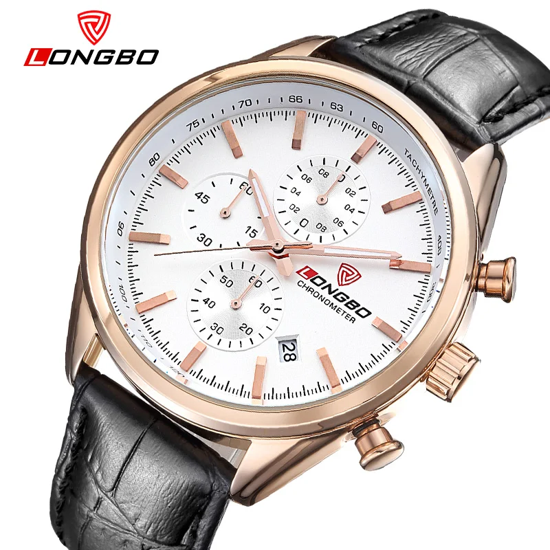 LONGBO Luxury Mens Watches Top Brand Casual Sport Quartz Watches For Men...