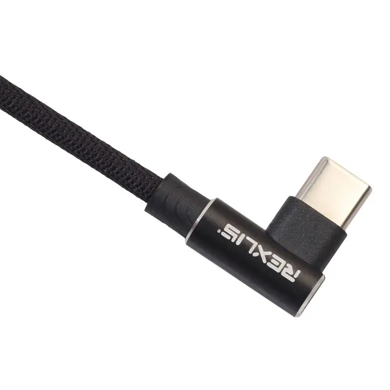REXLIS usb type C 90 градусов быстрая зарядка c кабель 3 1 шнур данных зарядное устройство