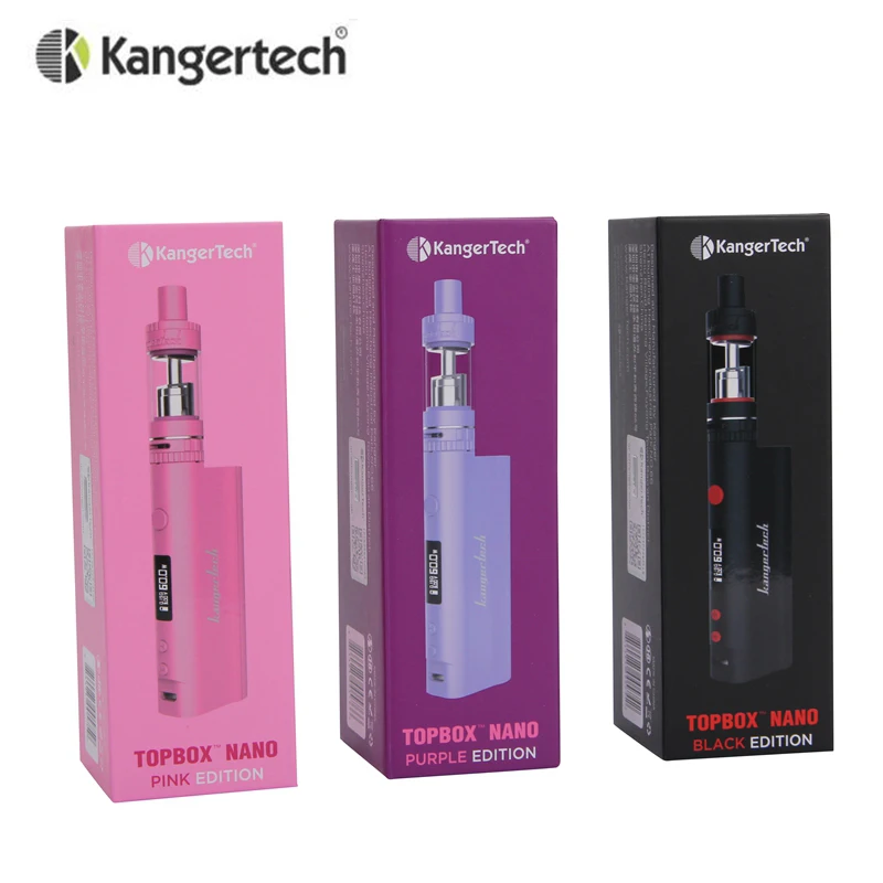 Оригинальный Kanger Topbox Nano Starter Kit 60 Вт TC Mod с Toptank Atomizer 18650 Box Mod|starter bendix|modstarters for fluorescent