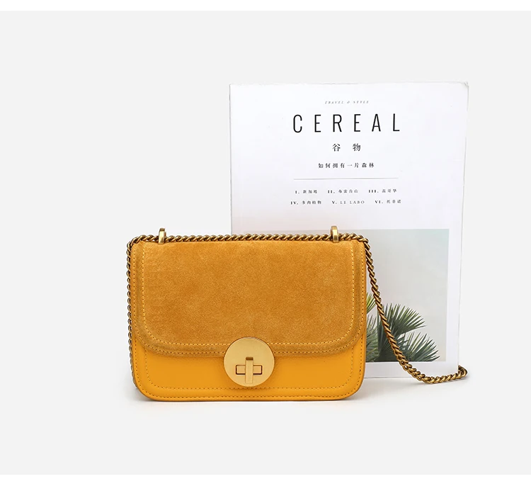 Красивые желтые замшевые кожаные женские модные сумки на плечо стильные через |