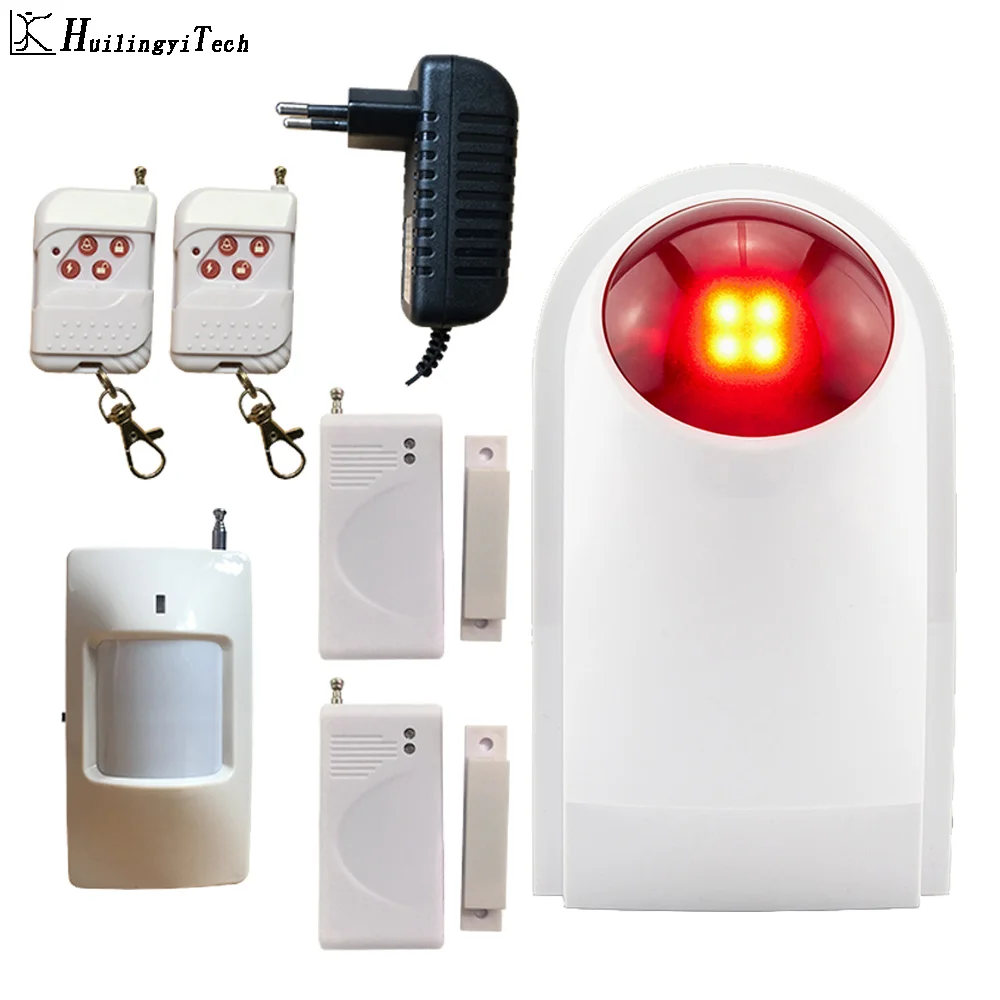 Беспроводная мигающая сирена HuilingyiTech 110 дБ для помещений и улицы