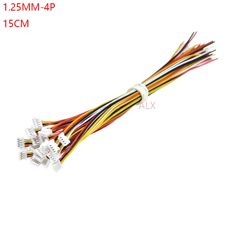 20 штук 150 мм mini micro JST 1,25 4pin гнездовой разъем с проводом 1,25 мм 4pin 4p кабель