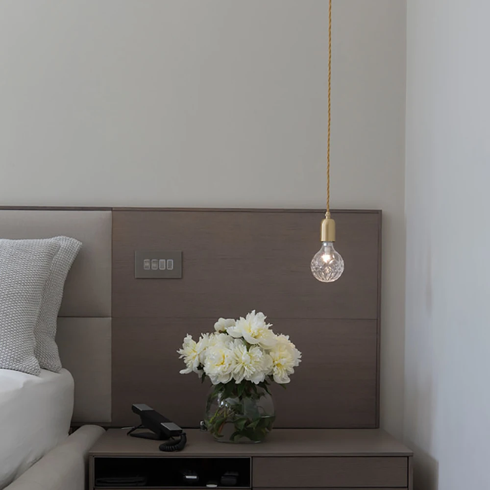 Люстра LEE LED простая творческая скандинавская винтажная промышленная американская ретро лампарас колгантес с хрустальным стеклянным плафоном.