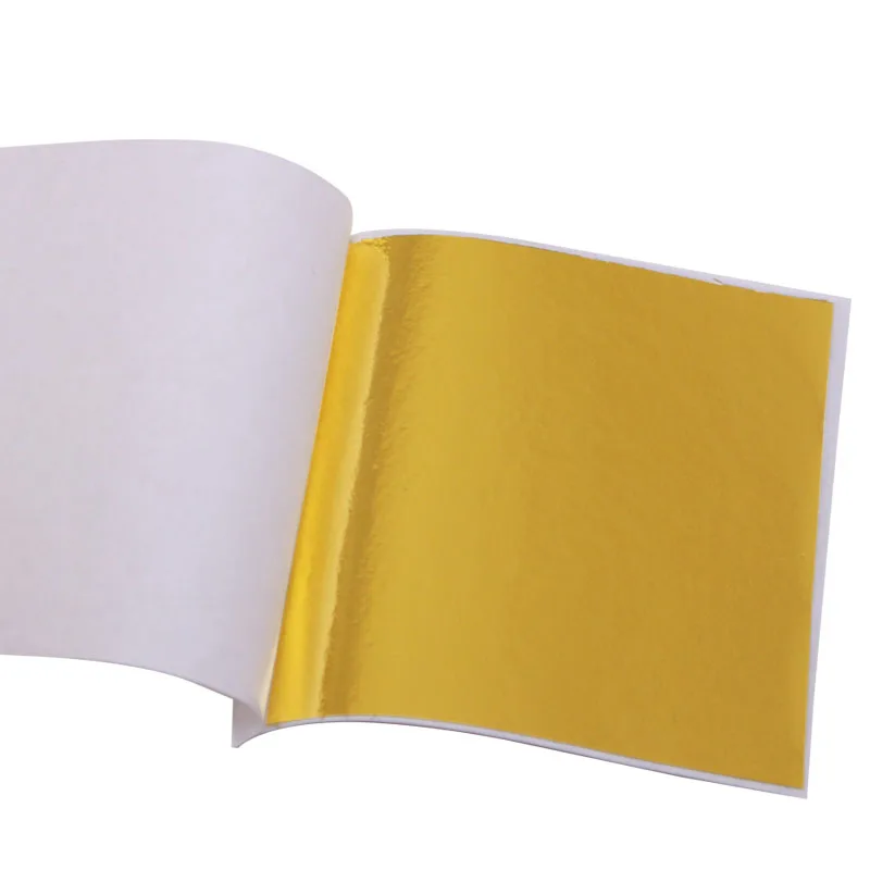 100 шт Тайвань блестящий имитация золотого листа позолота цвет как 24k золото