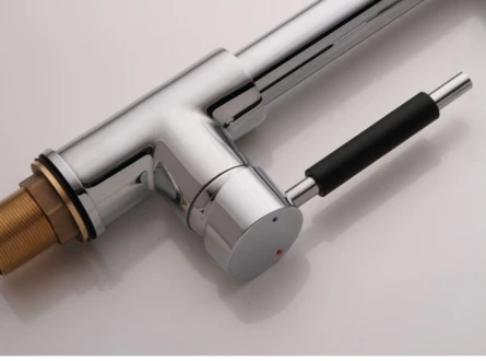 

Gangao Single Handle Pull Out Sprayer Kitchen Faucet, Pull Down Spring Bar Sink Faucets, Hot & Cold Kitchen MixeChrome fineshed,