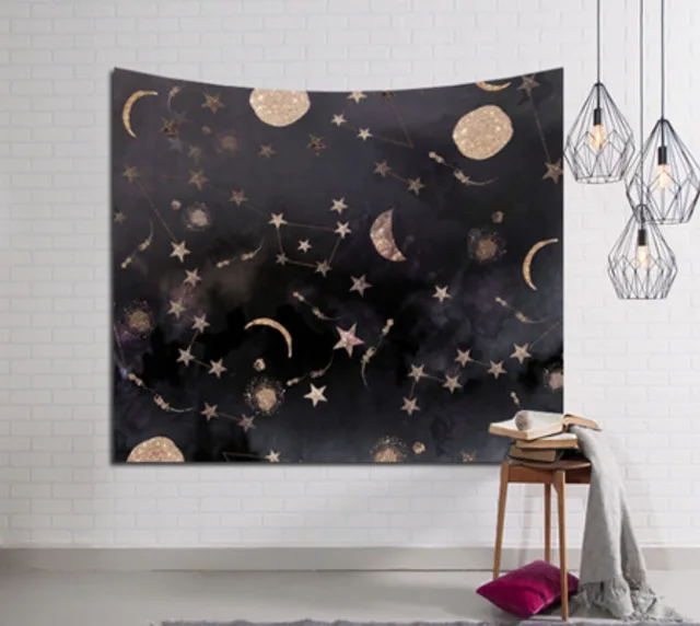 Galaxy настенный гобелен, луна, паук, хиппи, домашний декор в стиле ретро, Йога, пляжное полотенце 150x130 см/150x100 см/150X200 см/150X230 см - Цвет: color 14