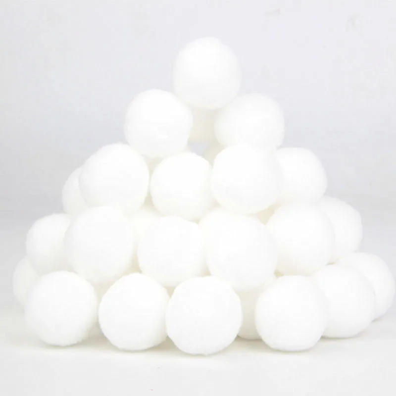 16 white 30 г(30 шт.) помпон 30 мм смешанный разноцветный DIY мягкие шарики-Помпоны для украшения дома свадьбы для шитья на ткани аксессуары - Цвет: 16 white