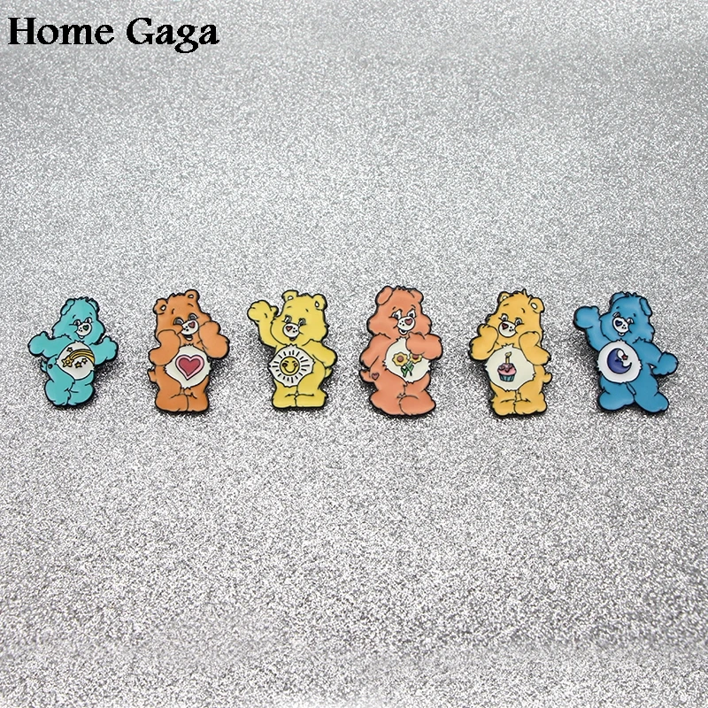 Homegaga Медвежонок цинк галстук мультфильм забавные булавки броши для рюкзака, одежды для мужчин и женщин шляпа Декоративные значки медали D1107