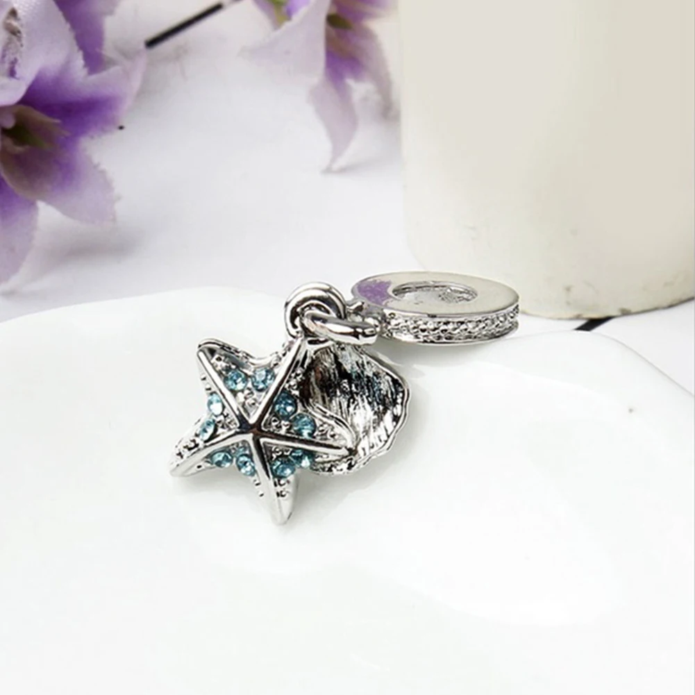 2 шт. Очаровательная Морская звезда ракушки бусины браслет ожерелье кулон DIY