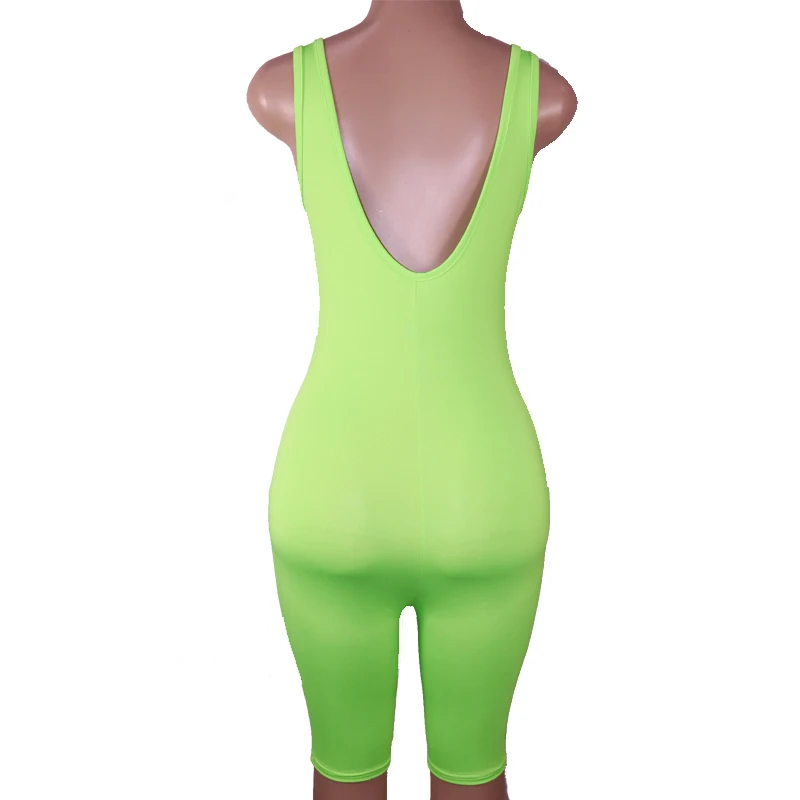 Сексуальный фитнес без рукавов Байкер Комбинезон Шорты наряды майка и