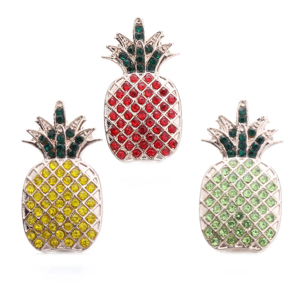 10 шт./лот новинка розовое золото ананас оснастка ювелирное изделие стразы 18 мм