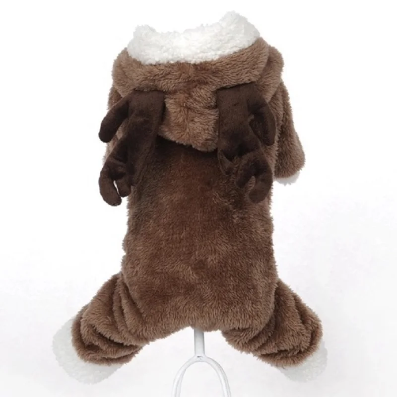 Рождественский костюм для собаки комбинезон пальто щенка куртка чихуахуа одежда