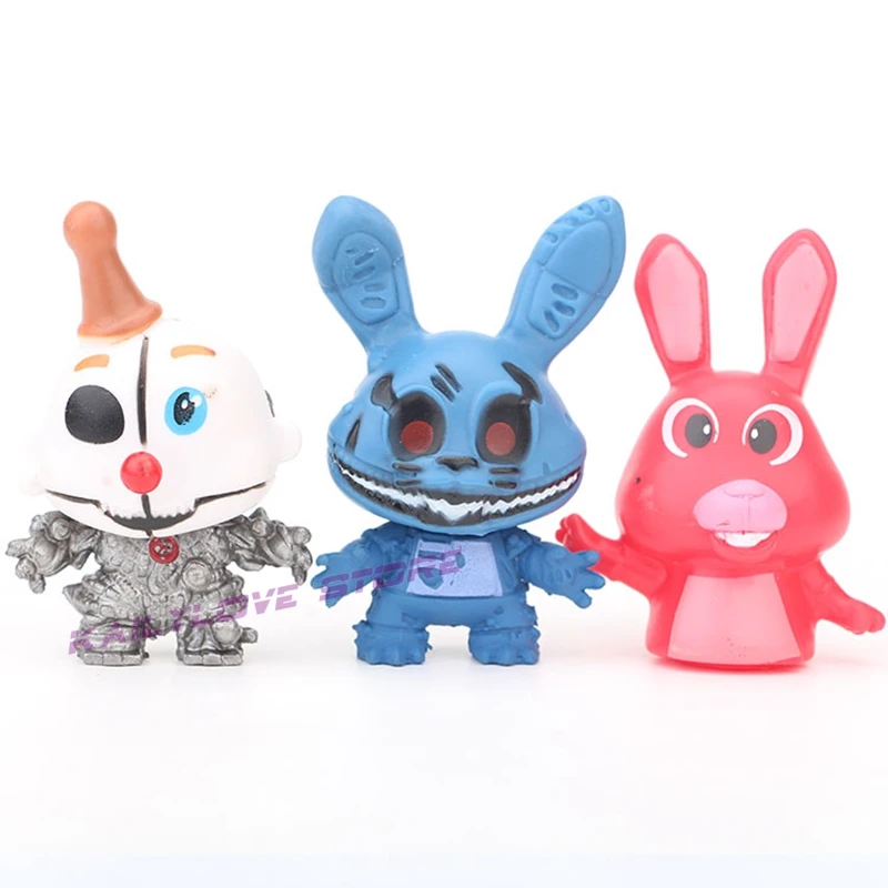 Newest 24 Pcs/Set FNAF Five Nights At Freddys Freddy toys 5-7cm Bonnie Foxy Fazbear Bear PVC Action Figures Party Gift | Игрушки и хобби