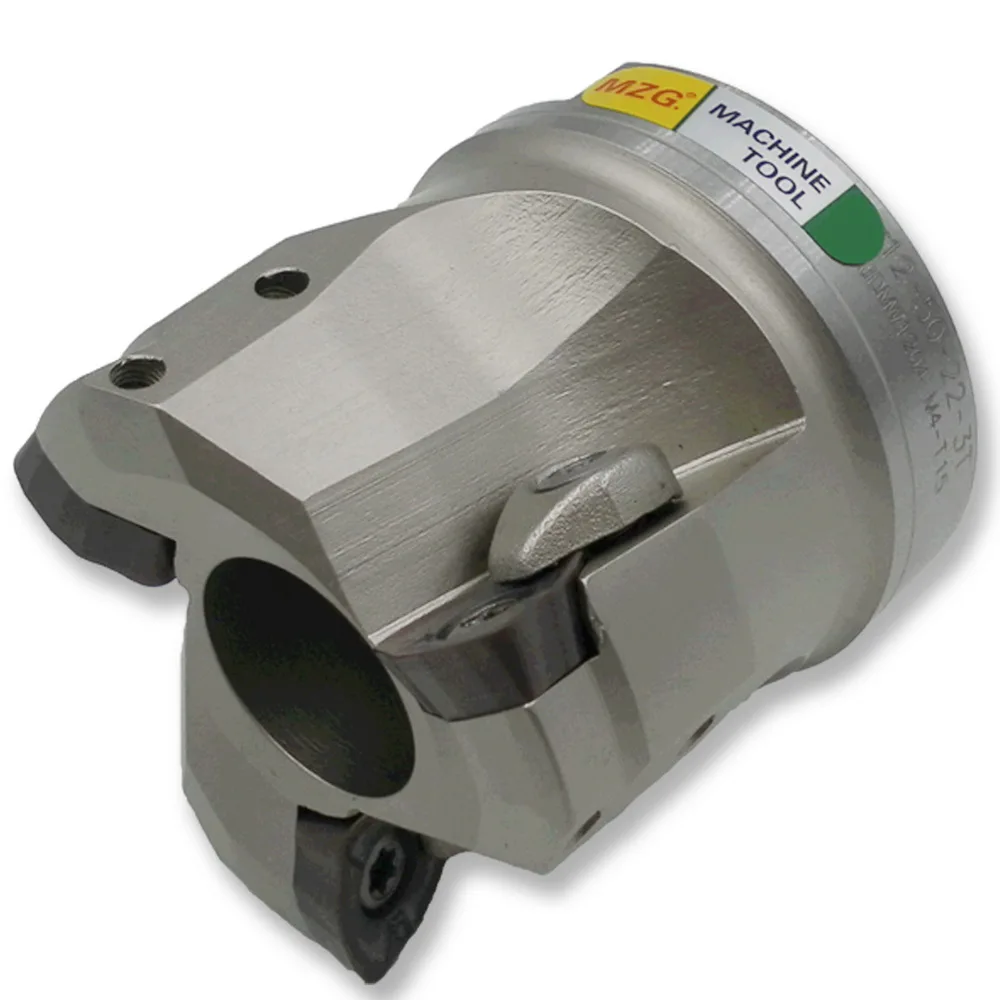 

MZG AJX12R50-22-3T Three Four Carbide Insert Clamped Arbor Milling Machining Alloy End Mill Fast Feeding Face Milling Cutter