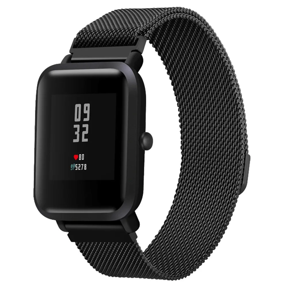 Браслет из нержавеющей стали ремешок для Xiaomi Amazfit Bip Youth Watch SmartWatch Спортивные