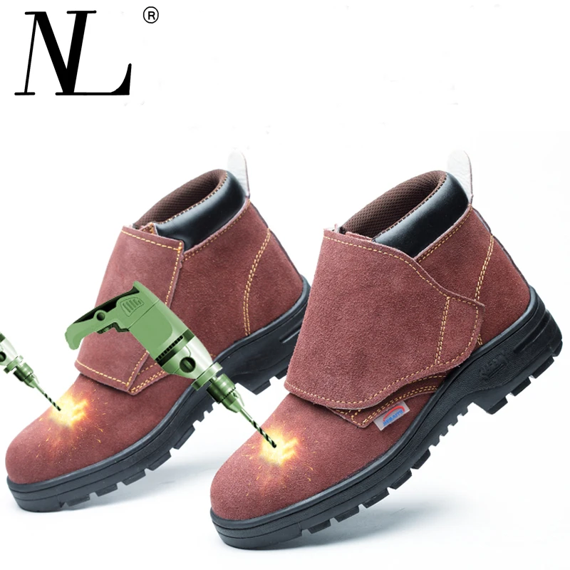 Для Мужчин's защитная обувь для сварки сталь носком кепки защитные сапоги и