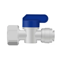 50pcslot 12 female thread 38 ball valve backwash controlled 9 5mm ro fitting pe pipe quick connector water filter parts
