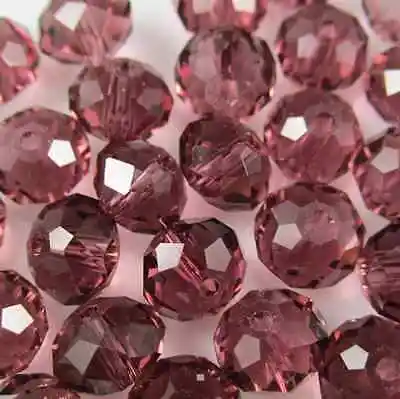 

700pcs New Faceted Rondelle glass crystal #5040 6x8mm Beads In Purple colors