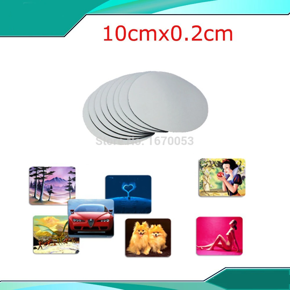 

10pc/Lot 4*4*0.08" Blank Sublimation Heat Transfer Mat Round Shape Wholesale Price