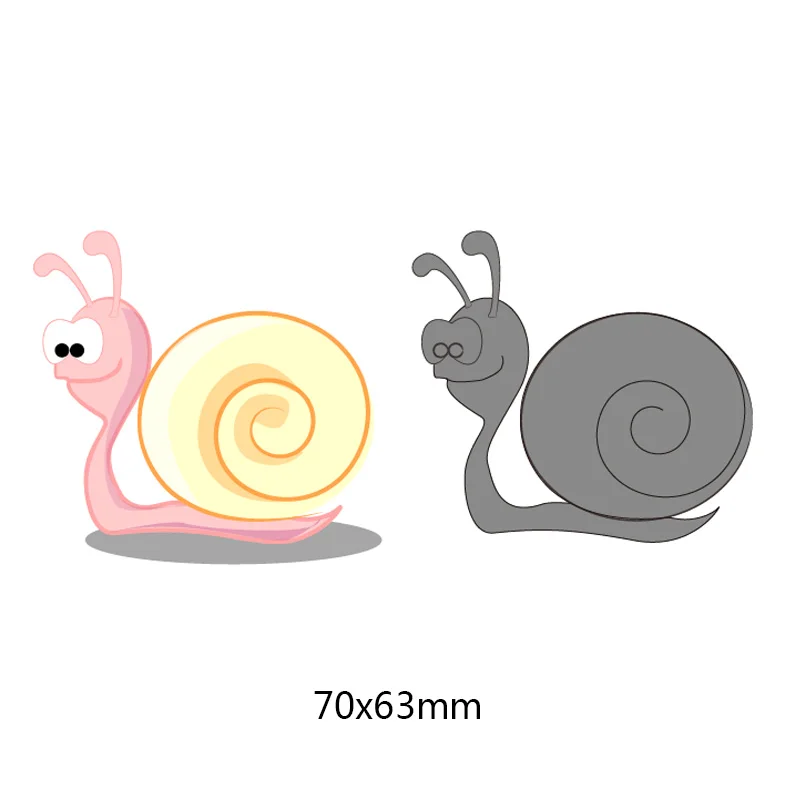 Animal Snails Metal Cutting Dies Template for DIY Scrapbook Embossing Album Creative Stamps and New 70*63mm|Вырубные штампы| |