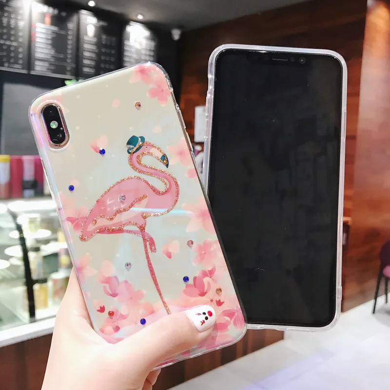 Роскошный блестящий чехол со стразами для iPhone XS MAX XR 6 6s 7 8 Plus X чехлы с изображением