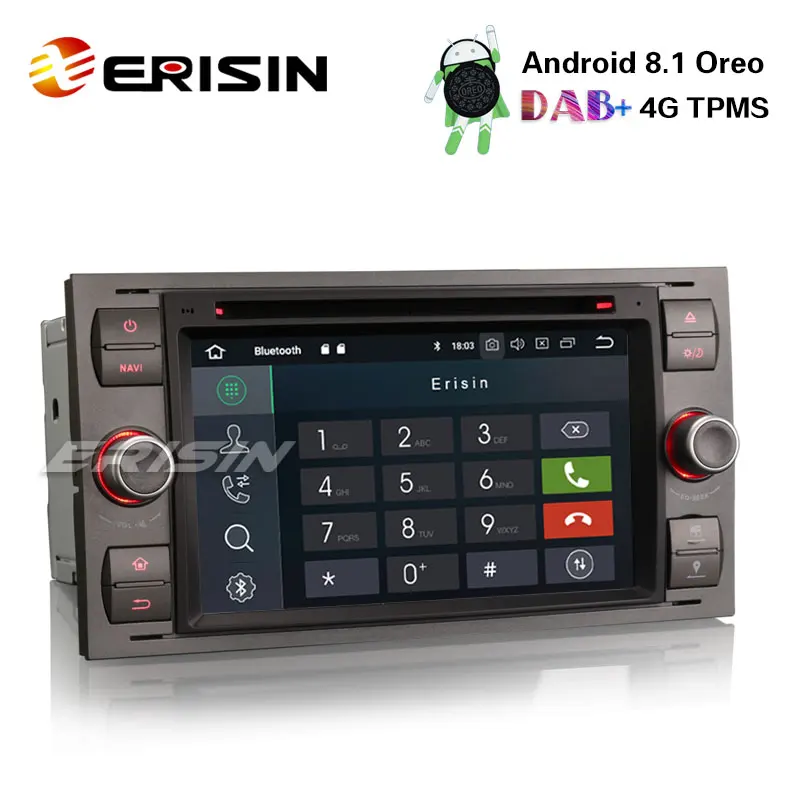 Erisin ES3866F 7 &quotAndroid 8 1 Стерео gps Satnav DVD CD DAB для Ford Fusion Fiesta Kuga транзит | Автомобили и
