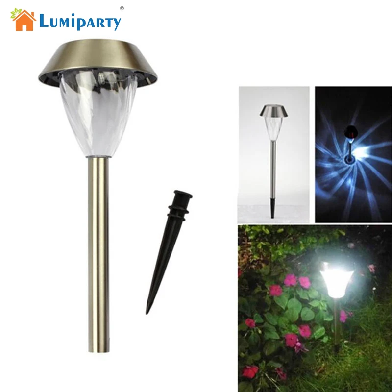 Светодиодный светильник LumiParty из нержавеющей стали с питанием от солнечной