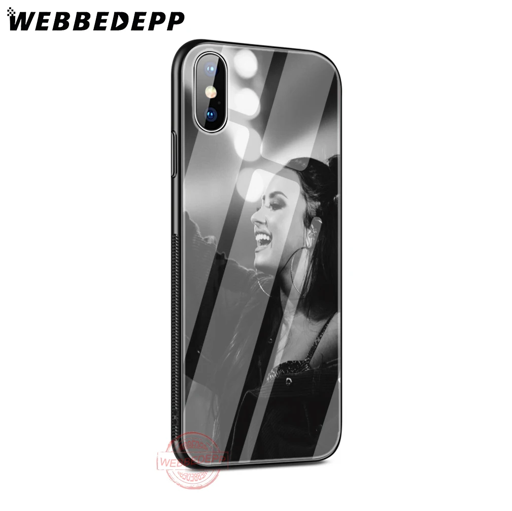 WEBBEDEPP Модный чехол с Деми Ловато из закаленного стекла для Apple iPhone XS Max XR X 8 7 6S Plus 5S SE